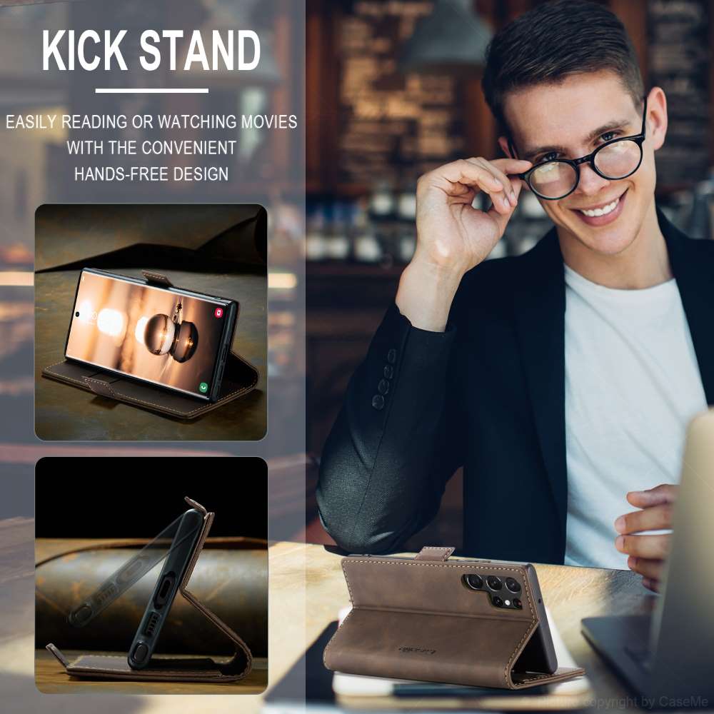 CASEME Handy Tasche für Samsung Galaxy S24 ULTRA Wallet 013 Series Hülle Etui