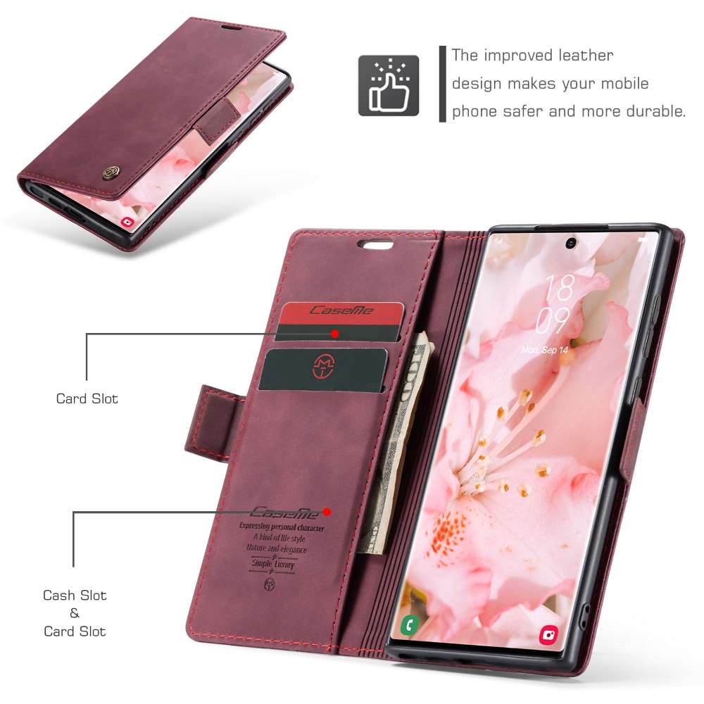 CASEME Handy Tasche für Samsung Galaxy S24 ULTRA Wallet 013 Series Hülle Etui
