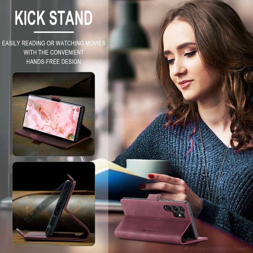 CASEME Handy Tasche für Samsung Galaxy S24 ULTRA Wallet 013 Series Hülle Etui