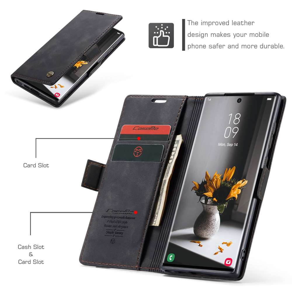 CASEME Handy Tasche für Samsung Galaxy S24 ULTRA Wallet 013 Series Hülle Etui