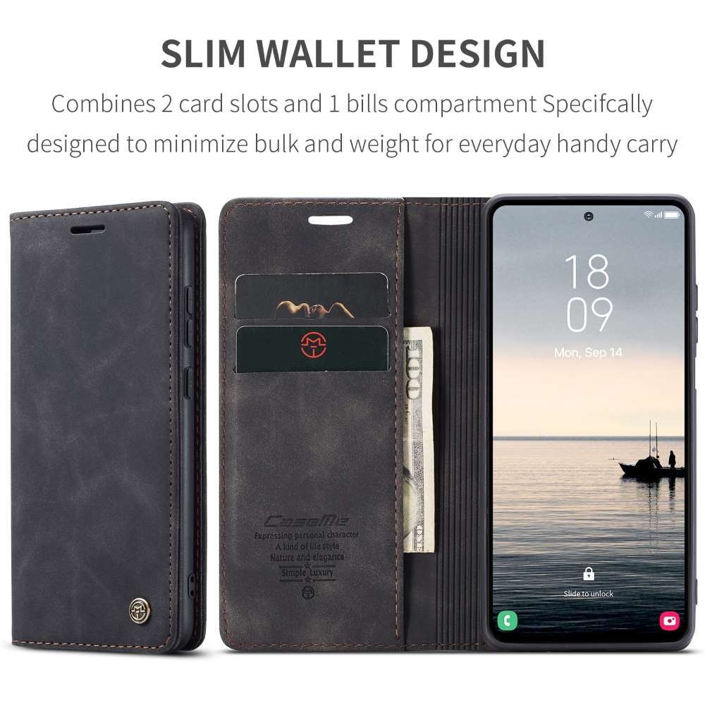 CASEME Handy Tasche für Samsung Galaxy S23 FE Wallet 013 Series Hülle Klapp Etui