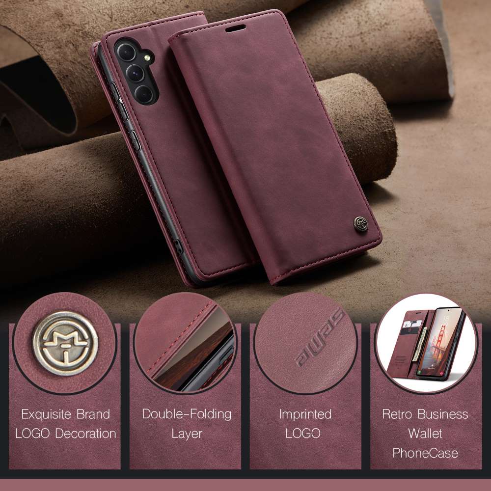 CASEME Handy Tasche für Samsung Galaxy S23 FE Wallet 013 Series Hülle Klapp Etui