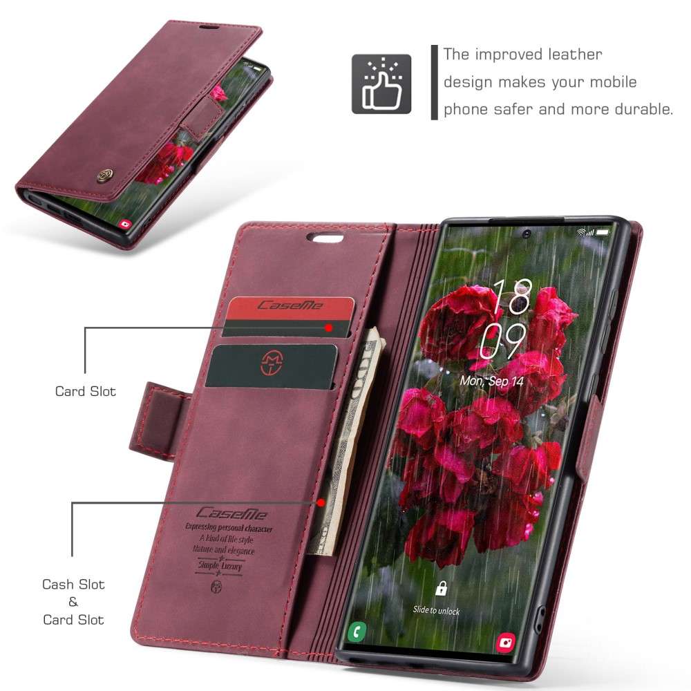 CASEME Handy Tasche für Samsung Galaxy S25 ULTRA Wallet 013 Series Hülle Etui