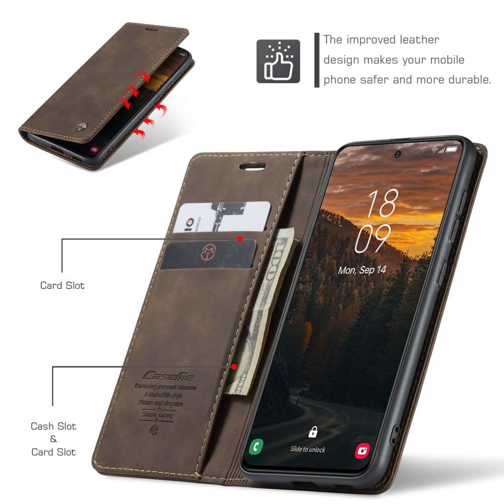 CASEME Handy Tasche für Samsung Galaxy S25 Wallet 013 Series Hülle Klapp Etui