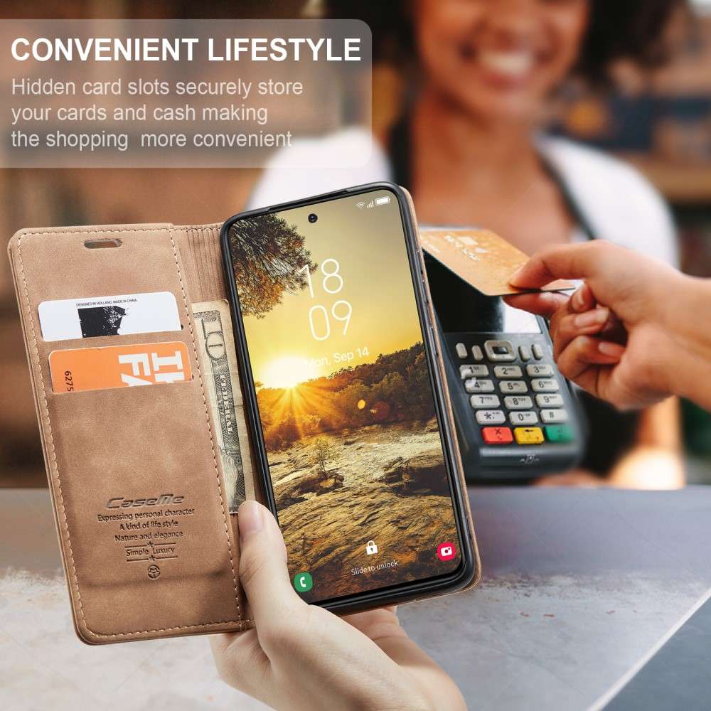 CASEME Handy Tasche für Samsung Galaxy S25 Wallet 013 Series Hülle Klapp Etui