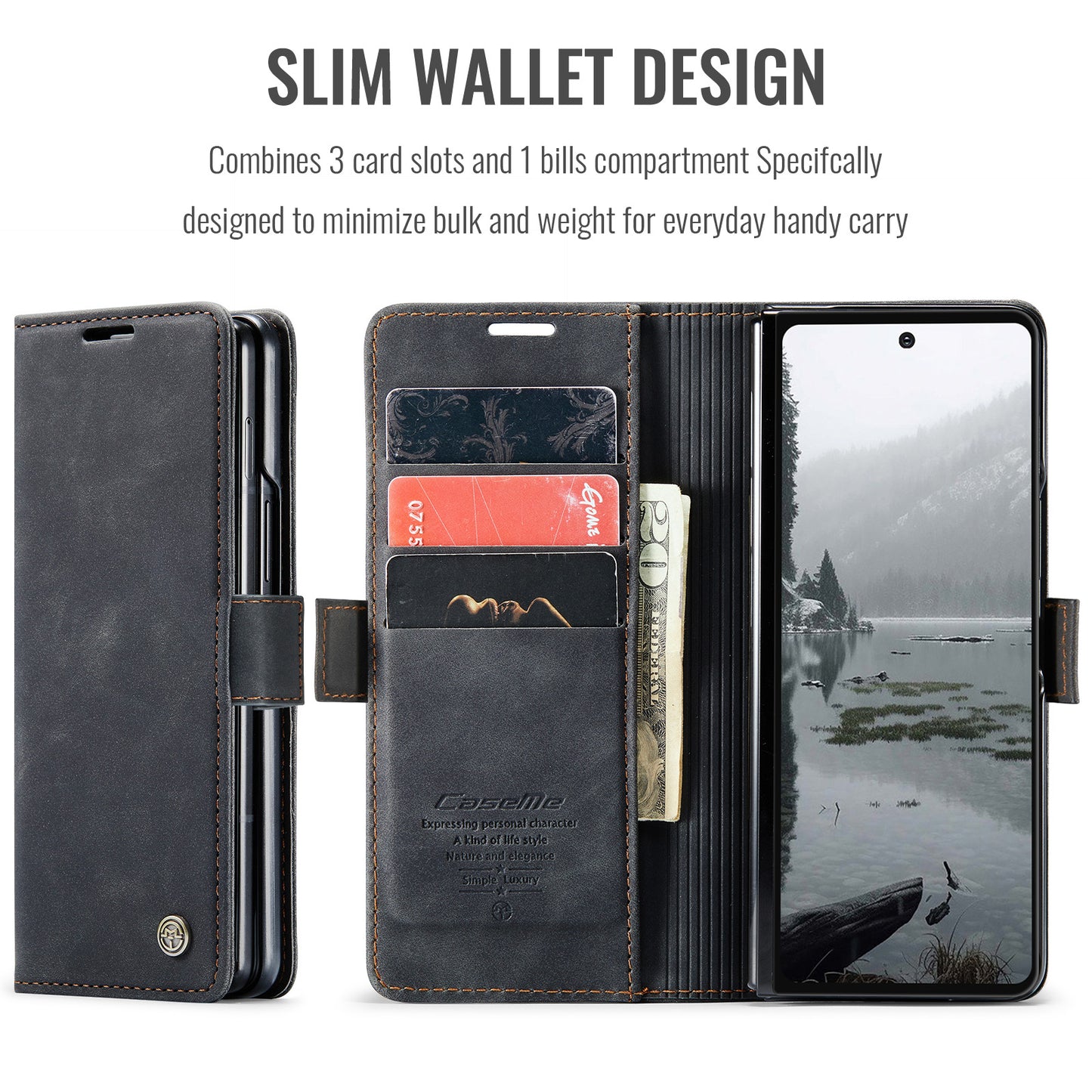 CASEME Handy Tasche für Samsung Galaxy Z Fold7 Wallet 013 Series Hülle Etui