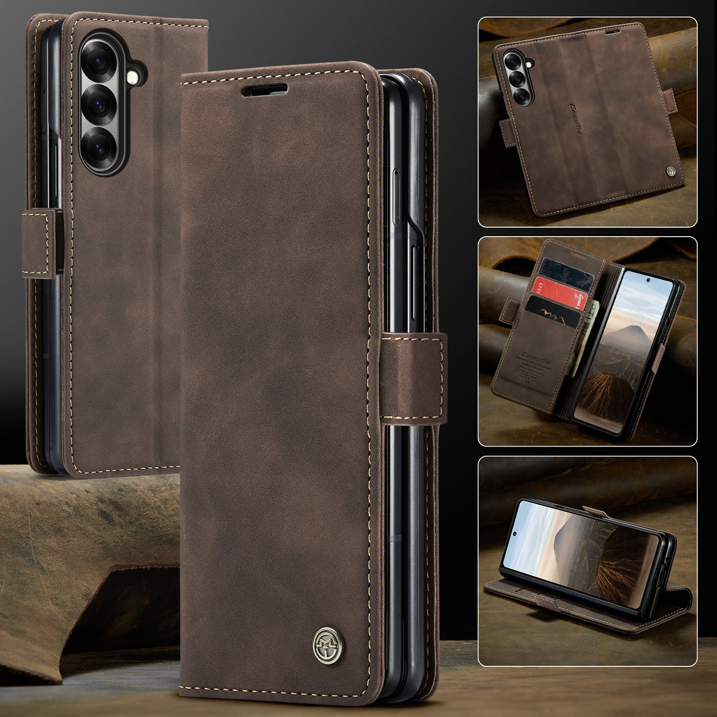 CASEME Handy Tasche für Samsung Galaxy Z Fold7 Wallet 013 Series Hülle Etui