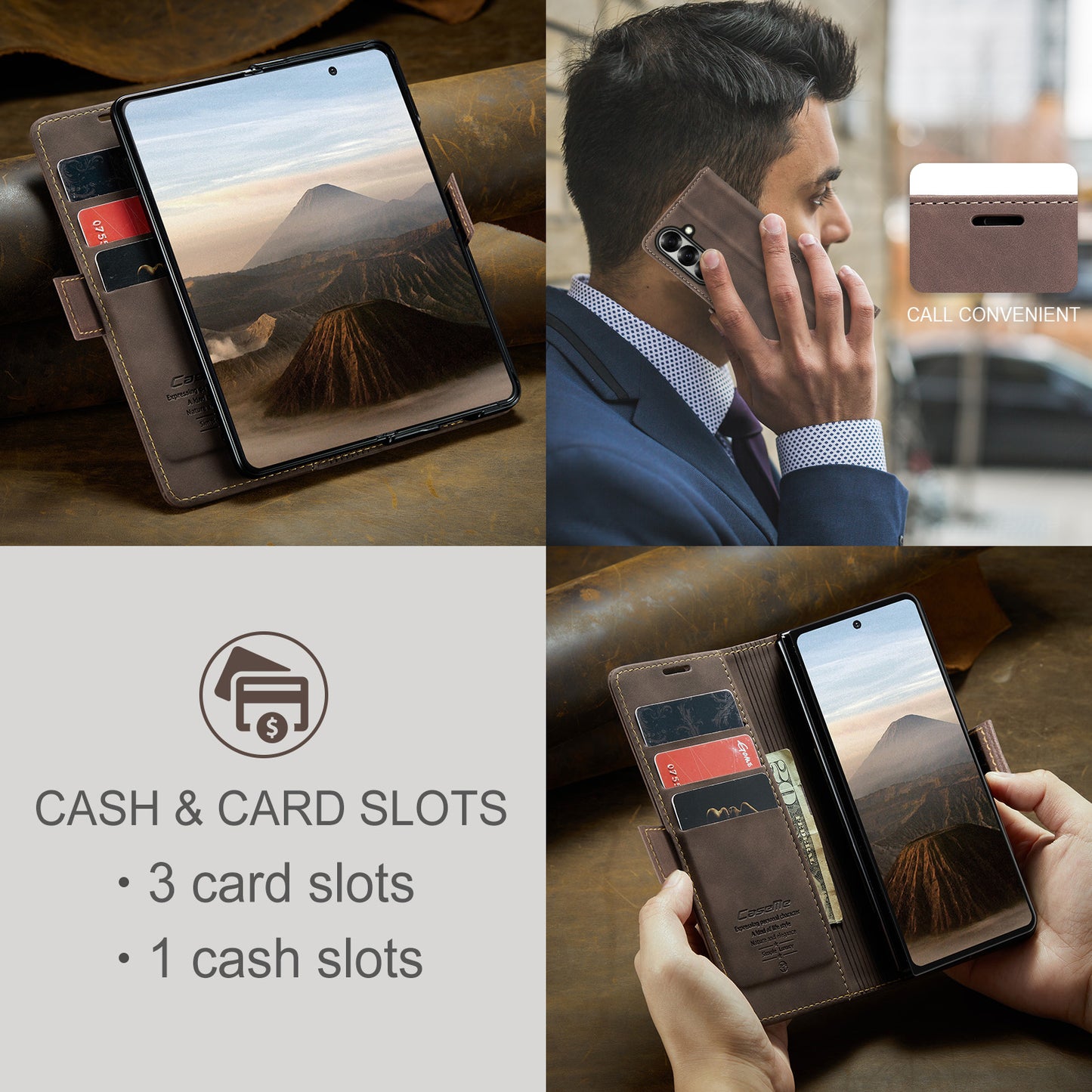 CASEME Handy Tasche für Samsung Galaxy Z Fold7 Wallet 013 Series Hülle Etui