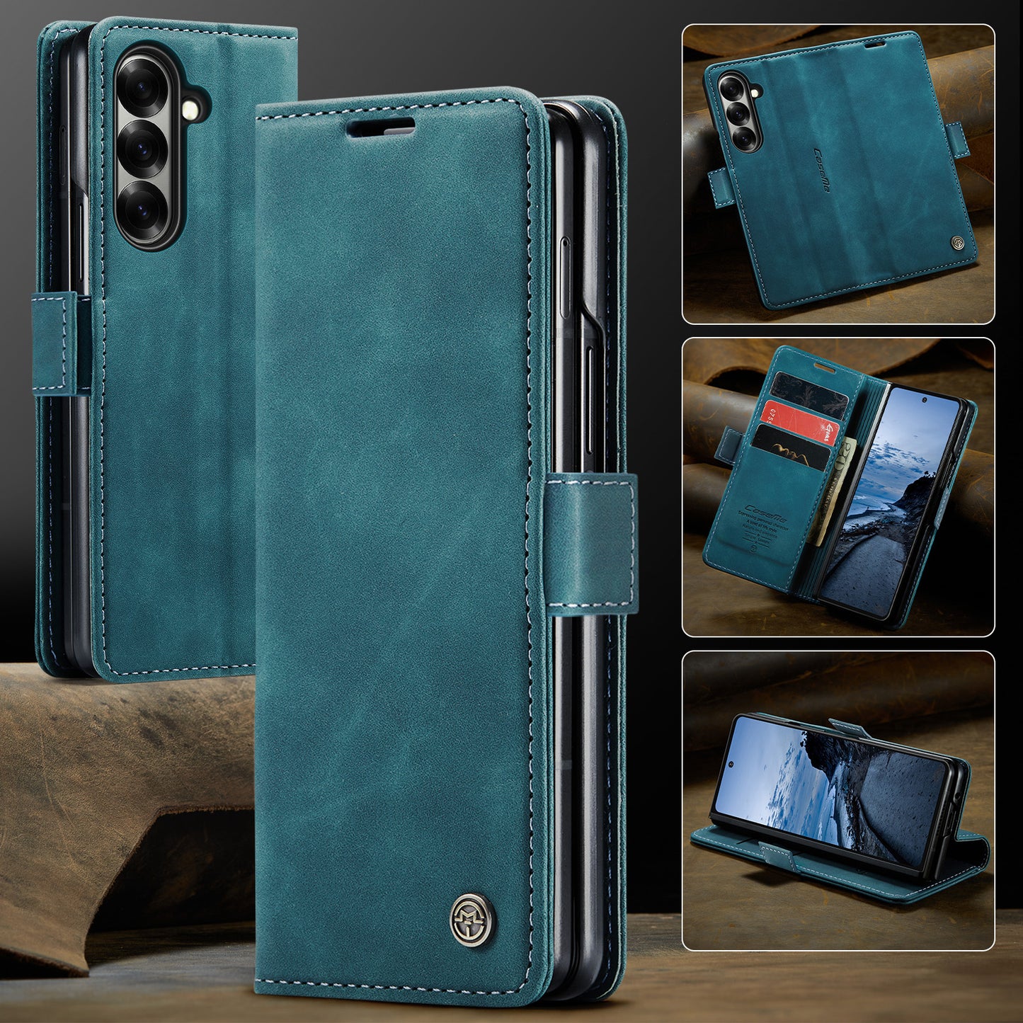 CASEME Handy Tasche für Samsung Galaxy Z Fold7 Wallet 013 Series Hülle Etui