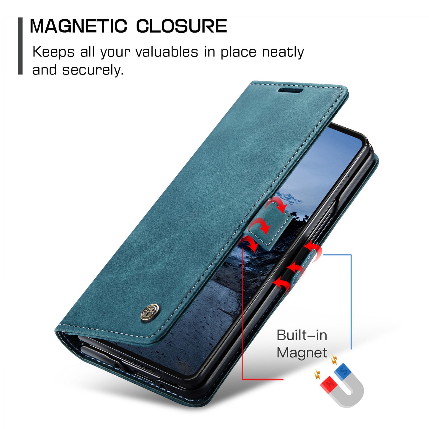 CASEME Handy Tasche für Samsung Galaxy Z Fold7 Wallet 013 Series Hülle Etui