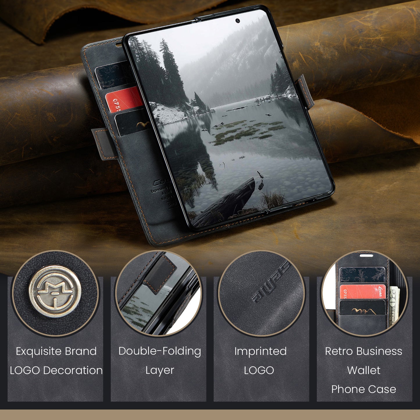 CASEME Handy Tasche für Samsung Galaxy Z Fold7 Wallet 013 Series Hülle Etui