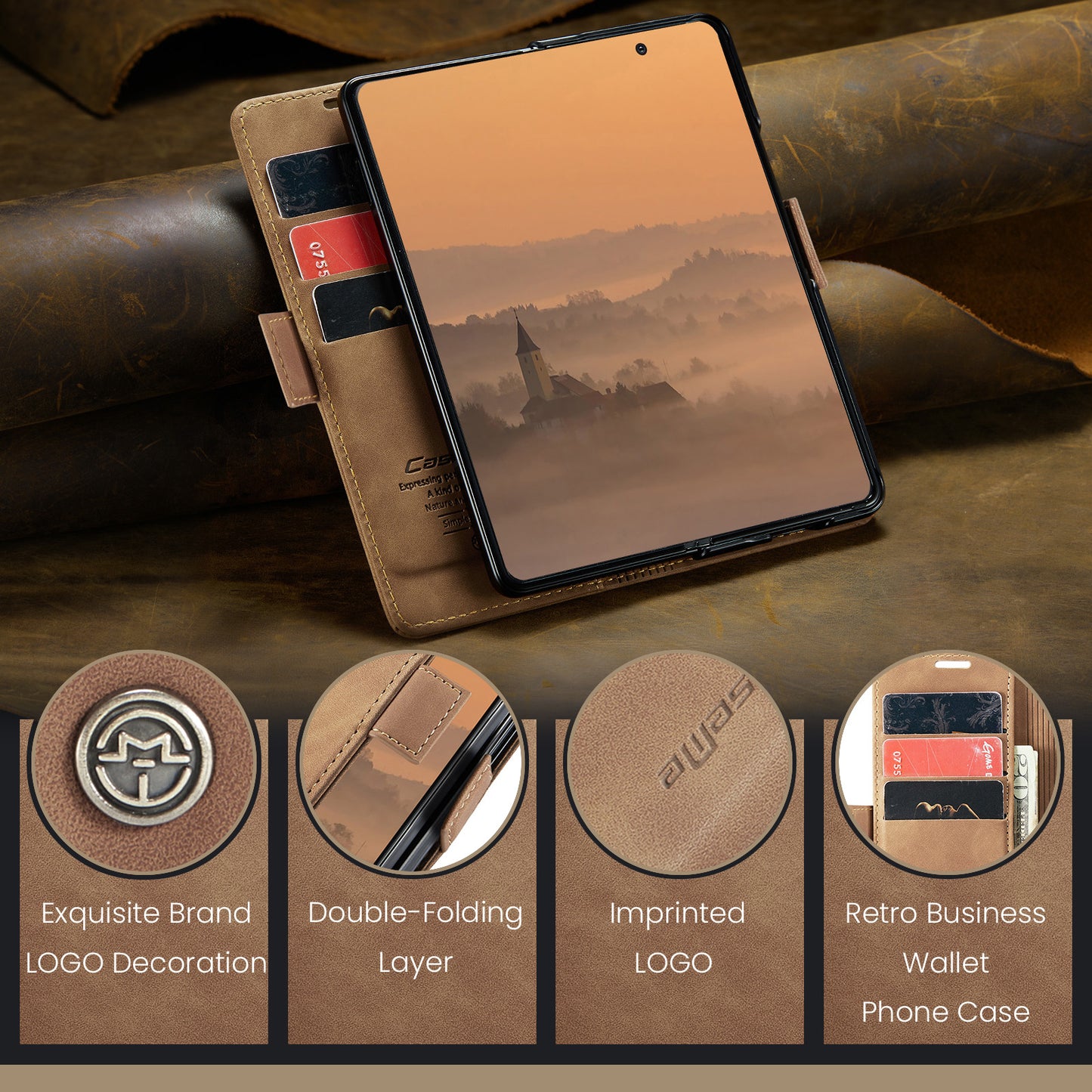 CASEME Handy Tasche für Samsung Galaxy Z Fold7 Wallet 013 Series Hülle Etui