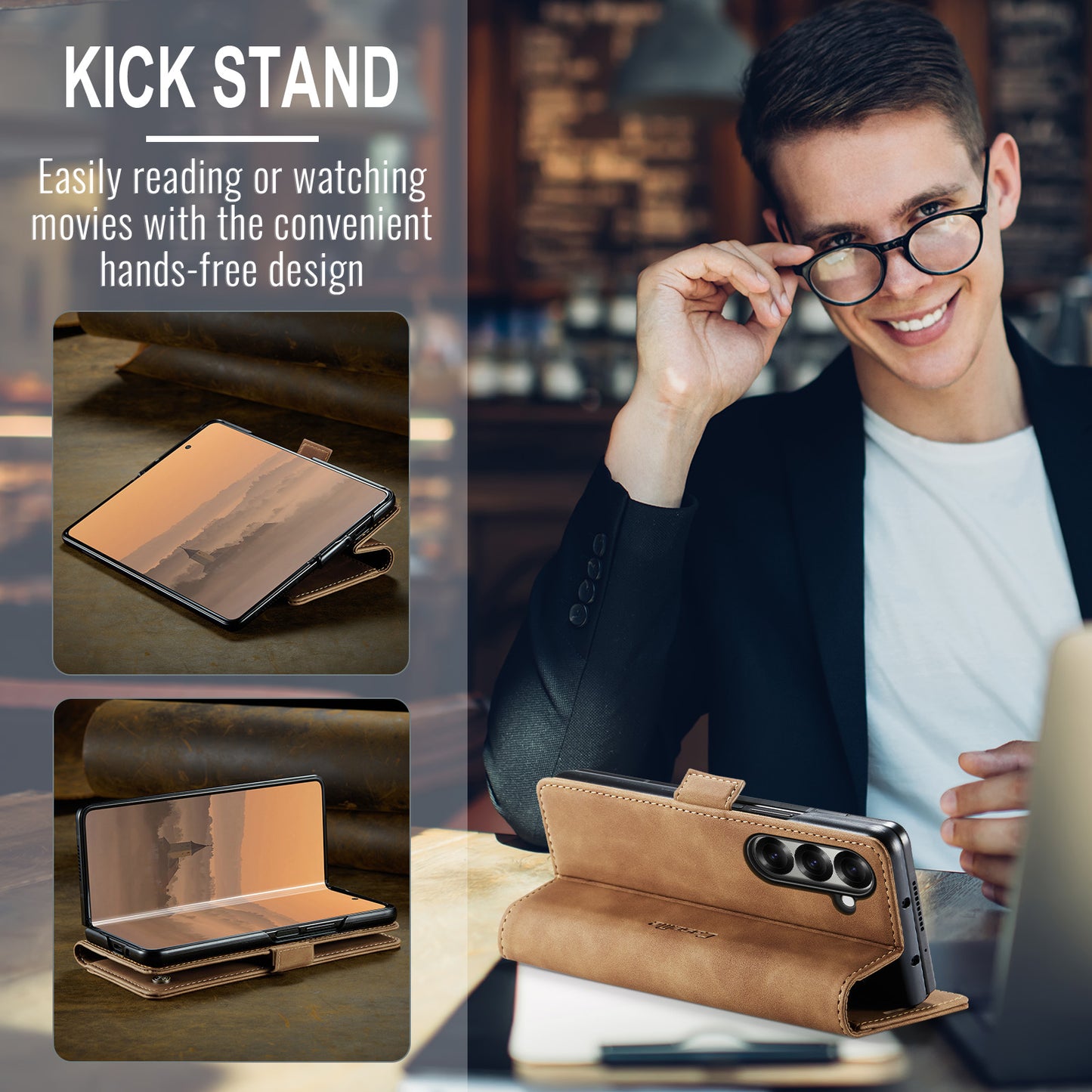 CASEME Handy Tasche für Samsung Galaxy Z Fold7 Wallet 013 Series Hülle Etui