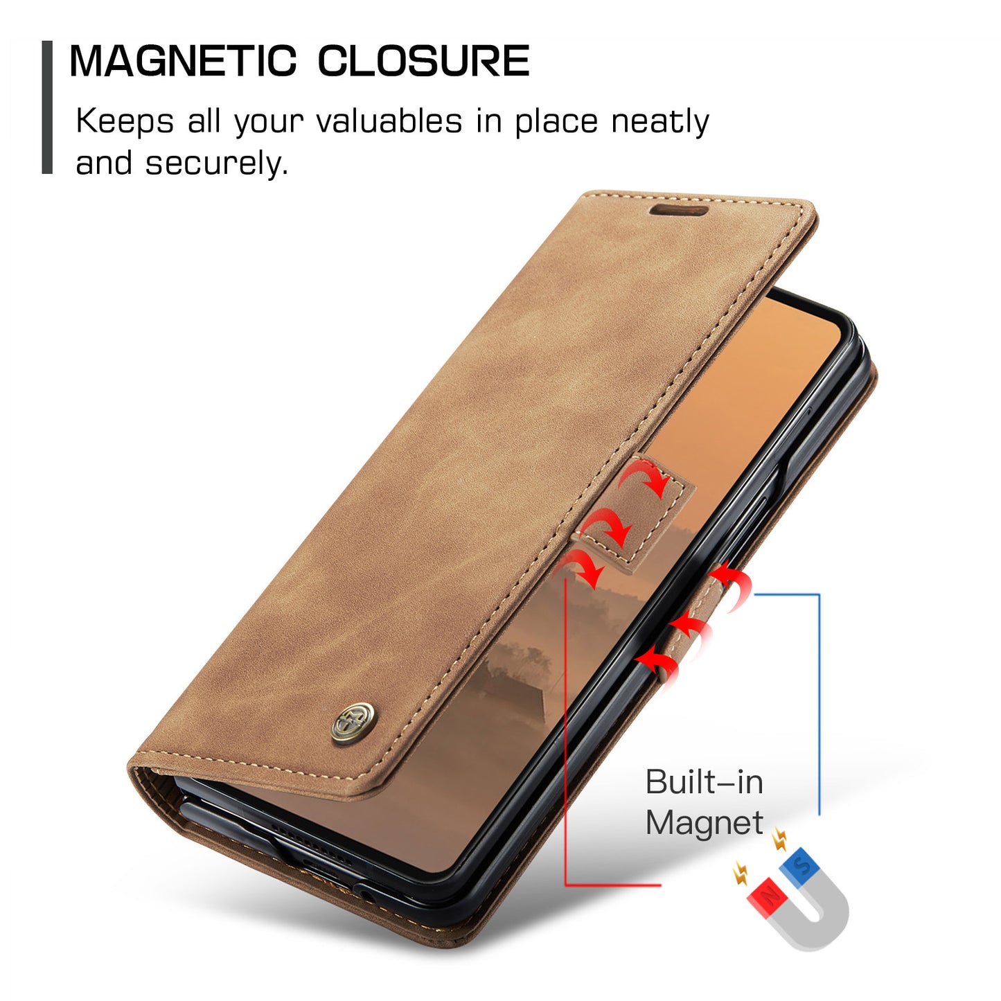 CASEME Handy Tasche für Samsung Galaxy Z Fold7 Wallet 013 Series Hülle Etui