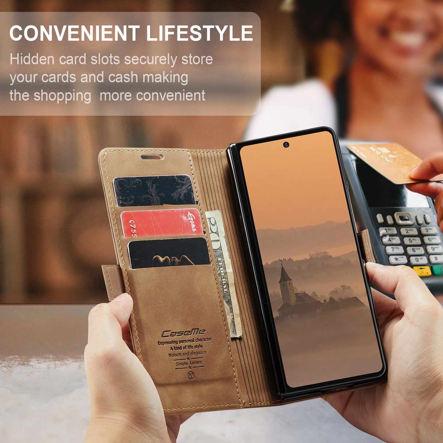 CASEME Handy Tasche für Samsung Galaxy Z Fold7 Wallet 013 Series Hülle Etui