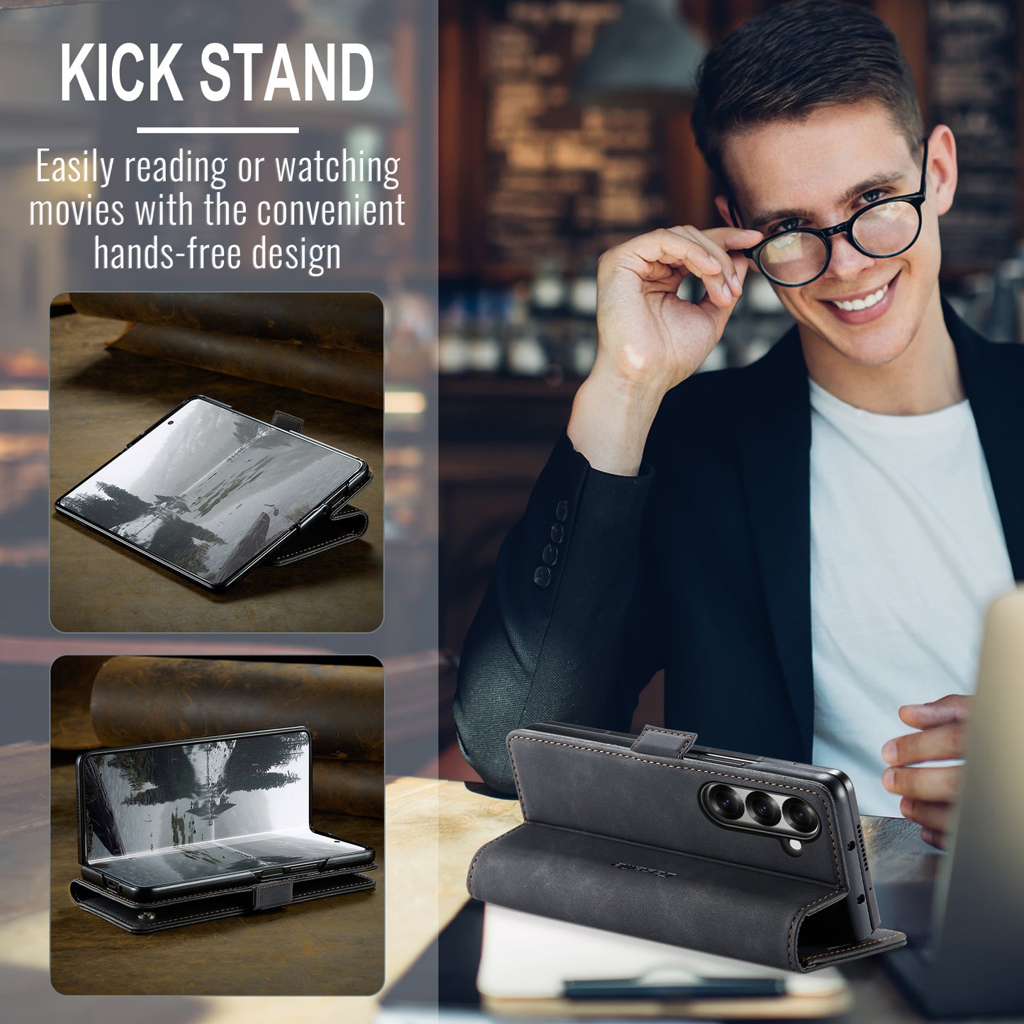 CASEME Handy Tasche für Samsung Galaxy Z Fold7 Wallet 013 Series Hülle Etui