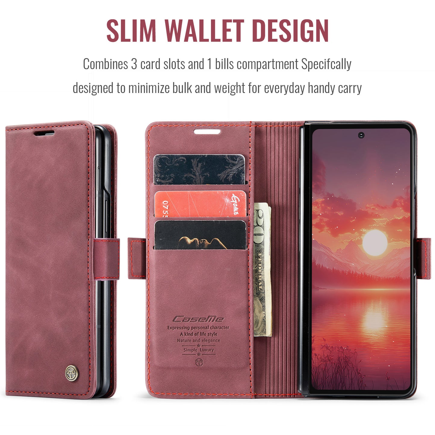 CASEME Handy Tasche für Samsung Galaxy Z Fold7 Wallet 013 Series Hülle Etui