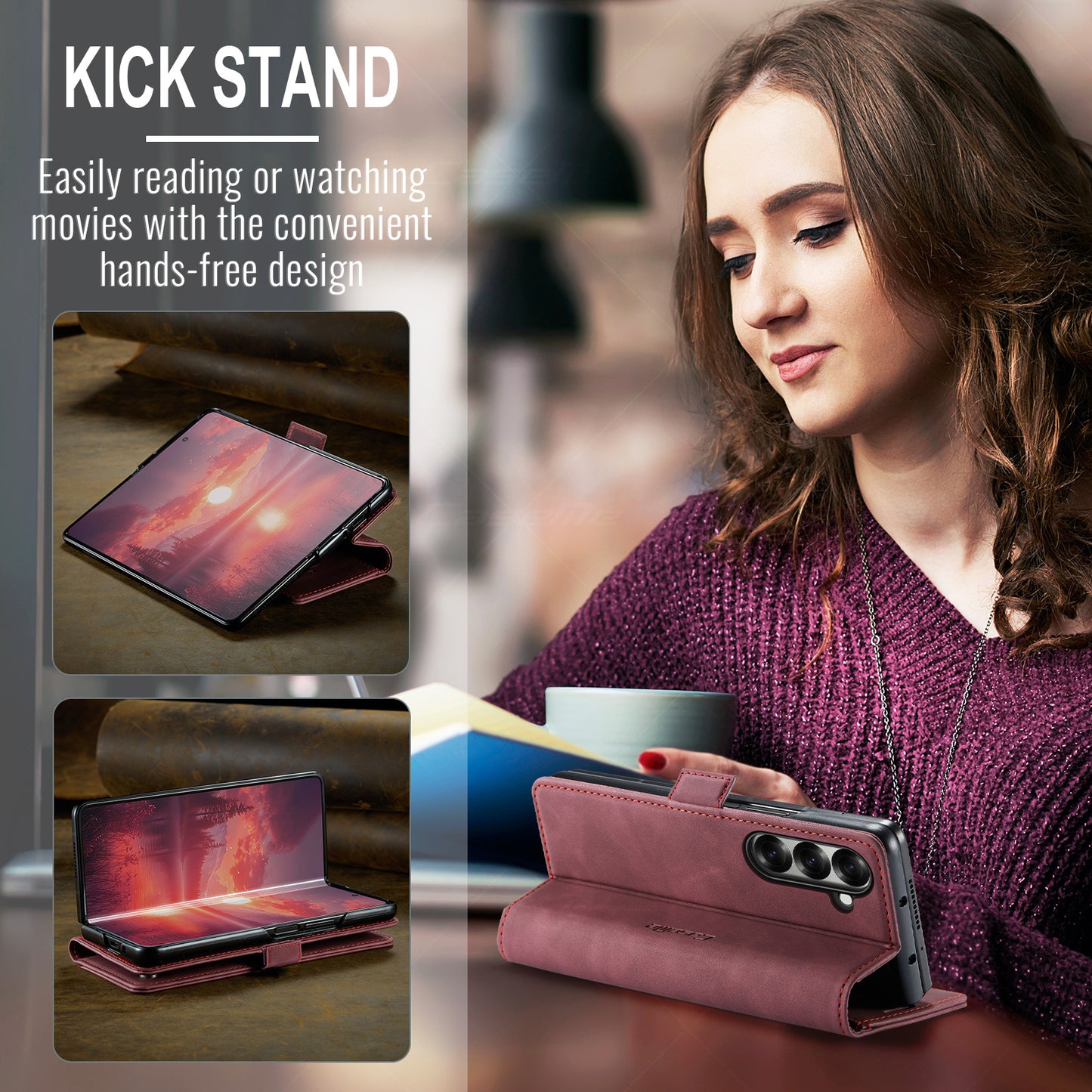 CASEME Handy Tasche für Samsung Galaxy Z Fold7 Wallet 013 Series Hülle Etui