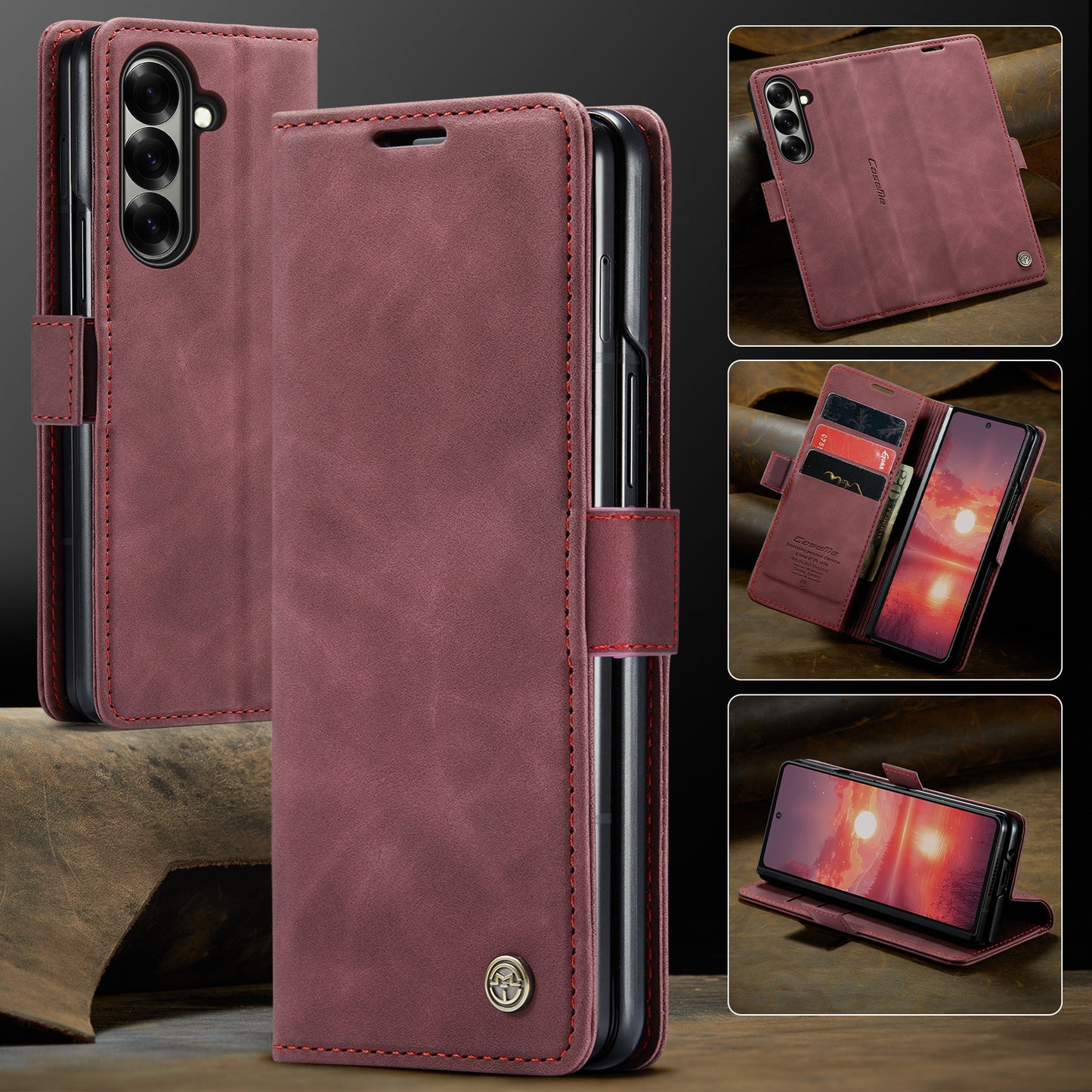 CASEME Handy Tasche für Samsung Galaxy Z Fold7 Wallet 013 Series Hülle Etui