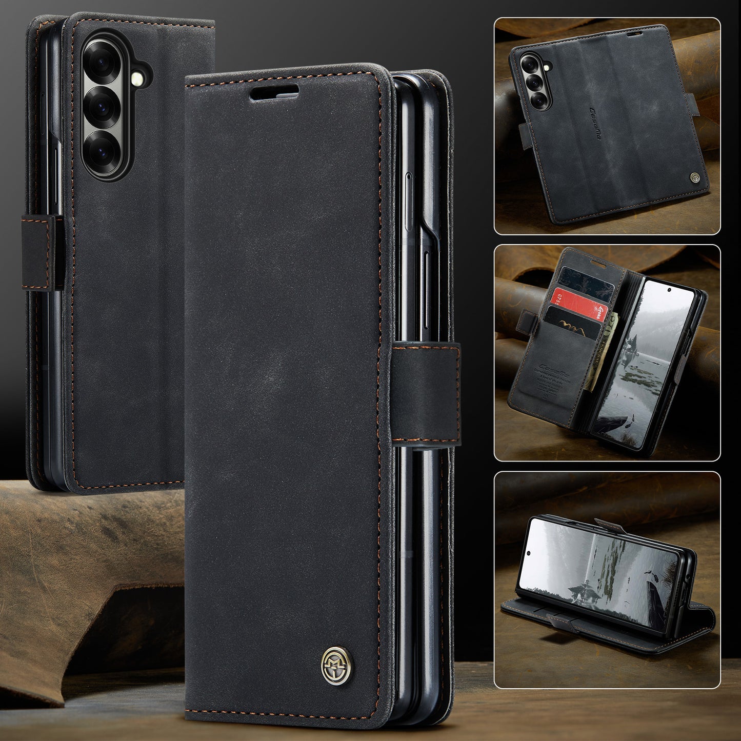 CASEME Handy Tasche für Samsung Galaxy Z Fold7 Wallet 013 Series Hülle Etui