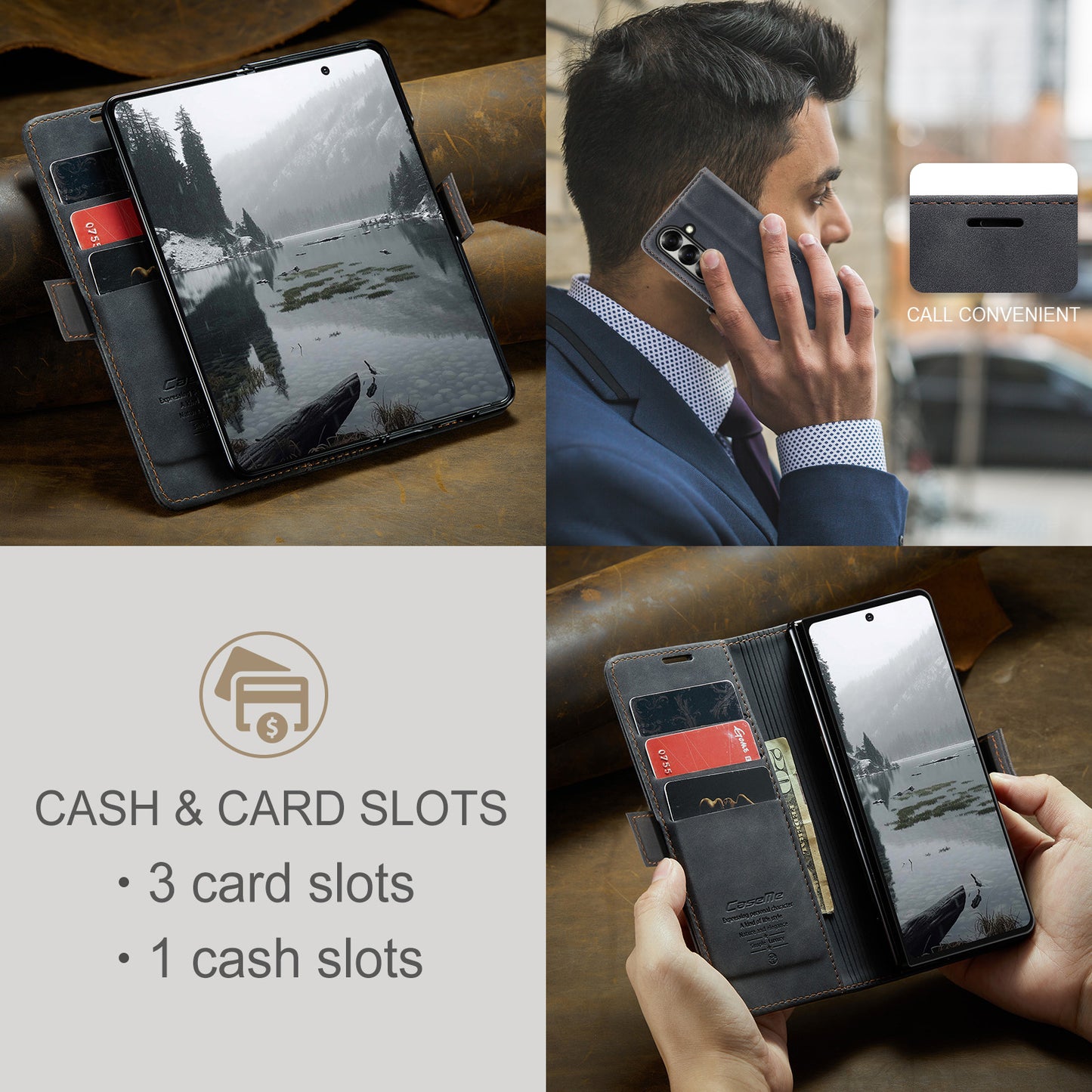 CASEME Handy Tasche für Samsung Galaxy Z Fold7 Wallet 013 Series Hülle Etui