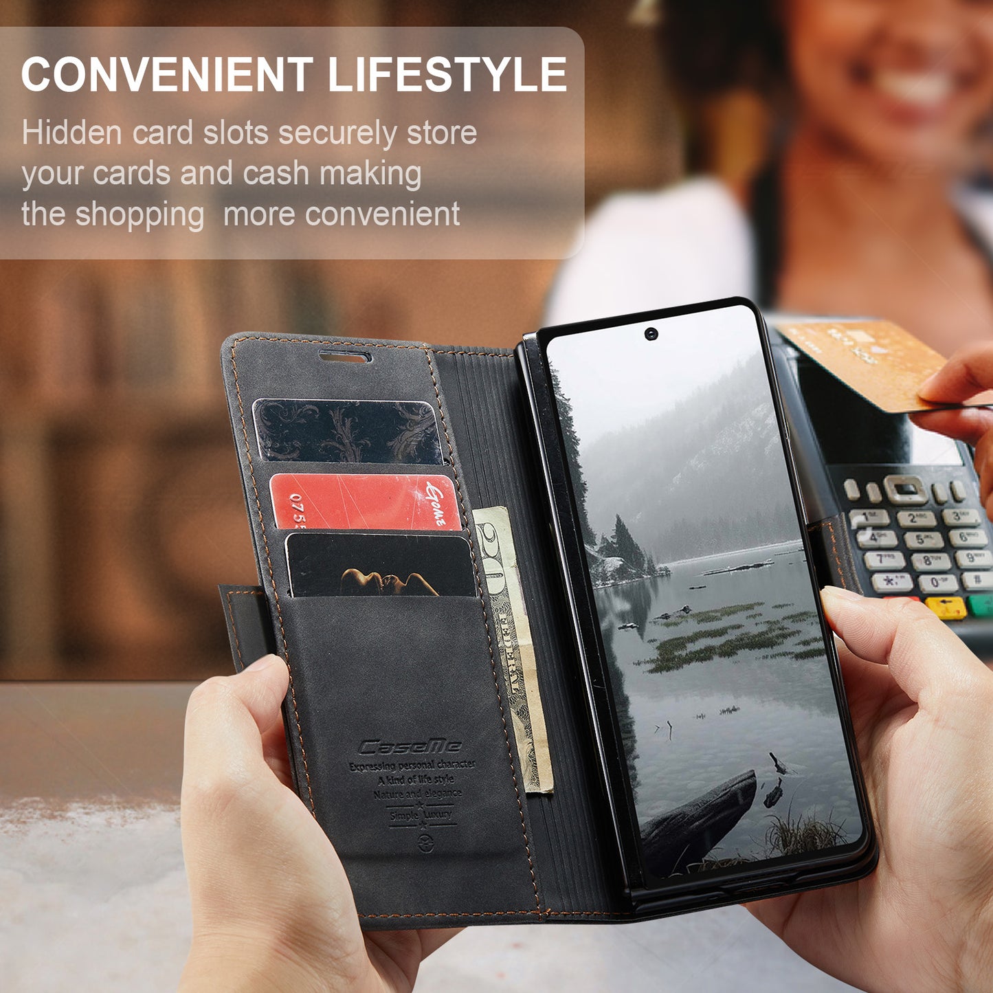 CASEME Handy Tasche für Samsung Galaxy Z Fold7 Wallet 013 Series Hülle Etui