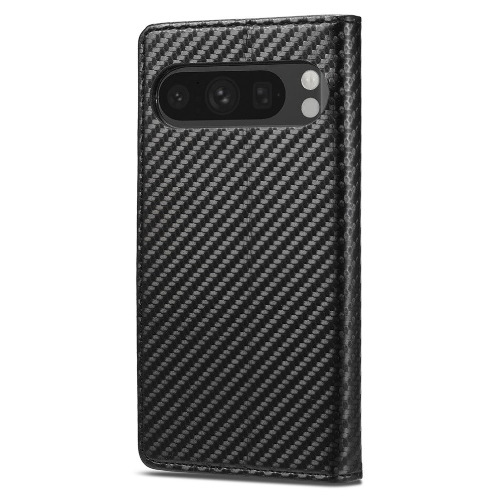LC.IMEEKE Handy Tasche für Google Pixel 10 PRO XL Carbon Wallet Stripe Hülle