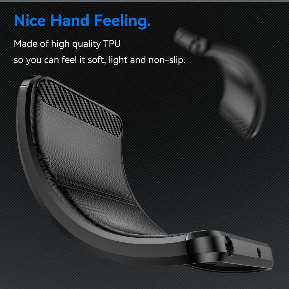 TPU Hülle für Apple iPhone 16 Carbon Fiber Skin Brushed Schutzcover Soft Case