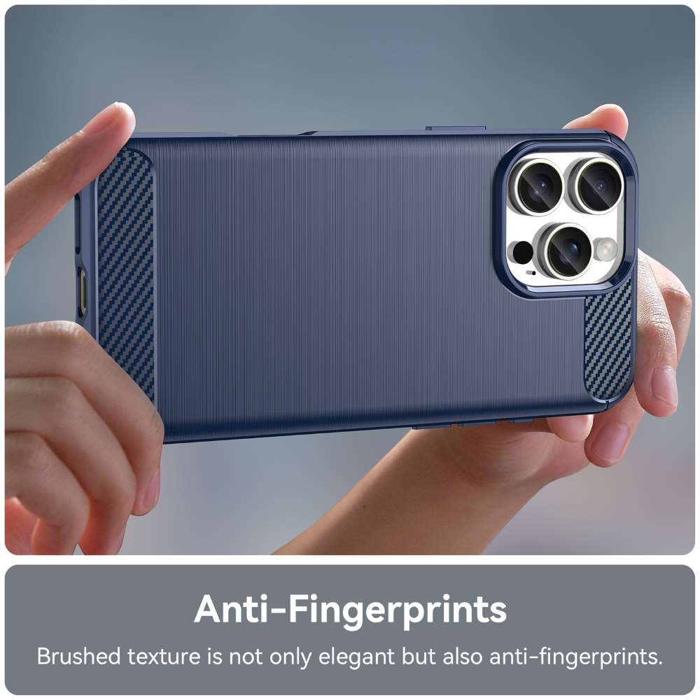 TPU Hülle für Apple iPhone 16 PRO MAX Carbon Fiber Skin Brushed Schutzcover Case
