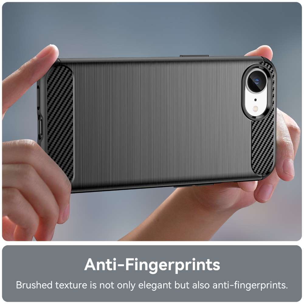 TPU Hülle für Apple iPhone 16e Carbon Fiber Skin Brushed Handy Schutz Cover Case