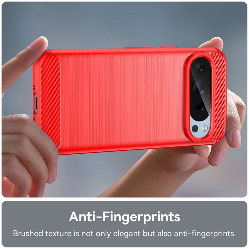 TPU Hülle für Google Pixel 9 9 PRO Carbon Fiber Skin Brushed Schutzcover Case