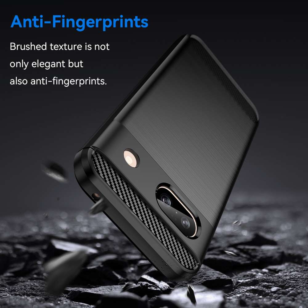 TPU Hülle für Google Pixel 8a Carbon Fiber Skin Brushed Schutzcover Soft Case
