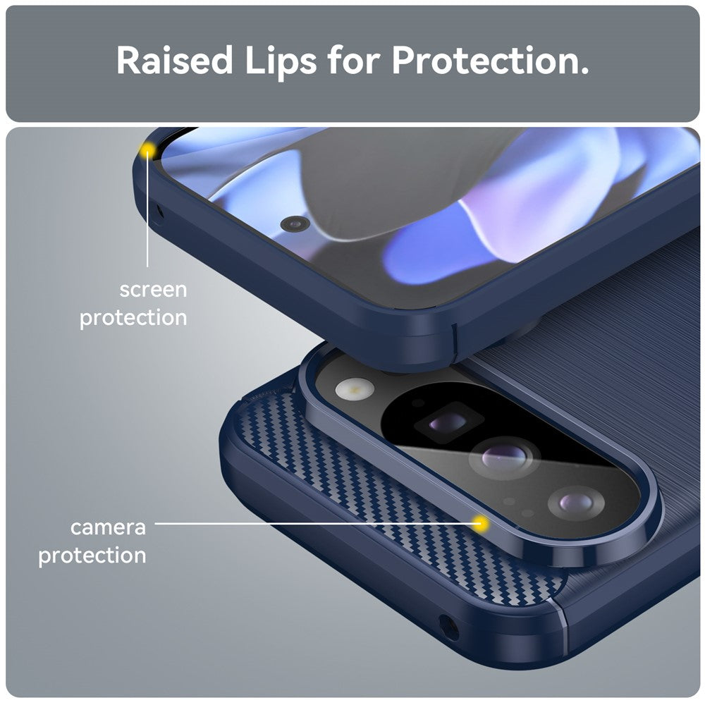 TPU Hülle für Google Pixel 10 | 10 PRO Carbon Fiber Skin Brushed Schutzcover