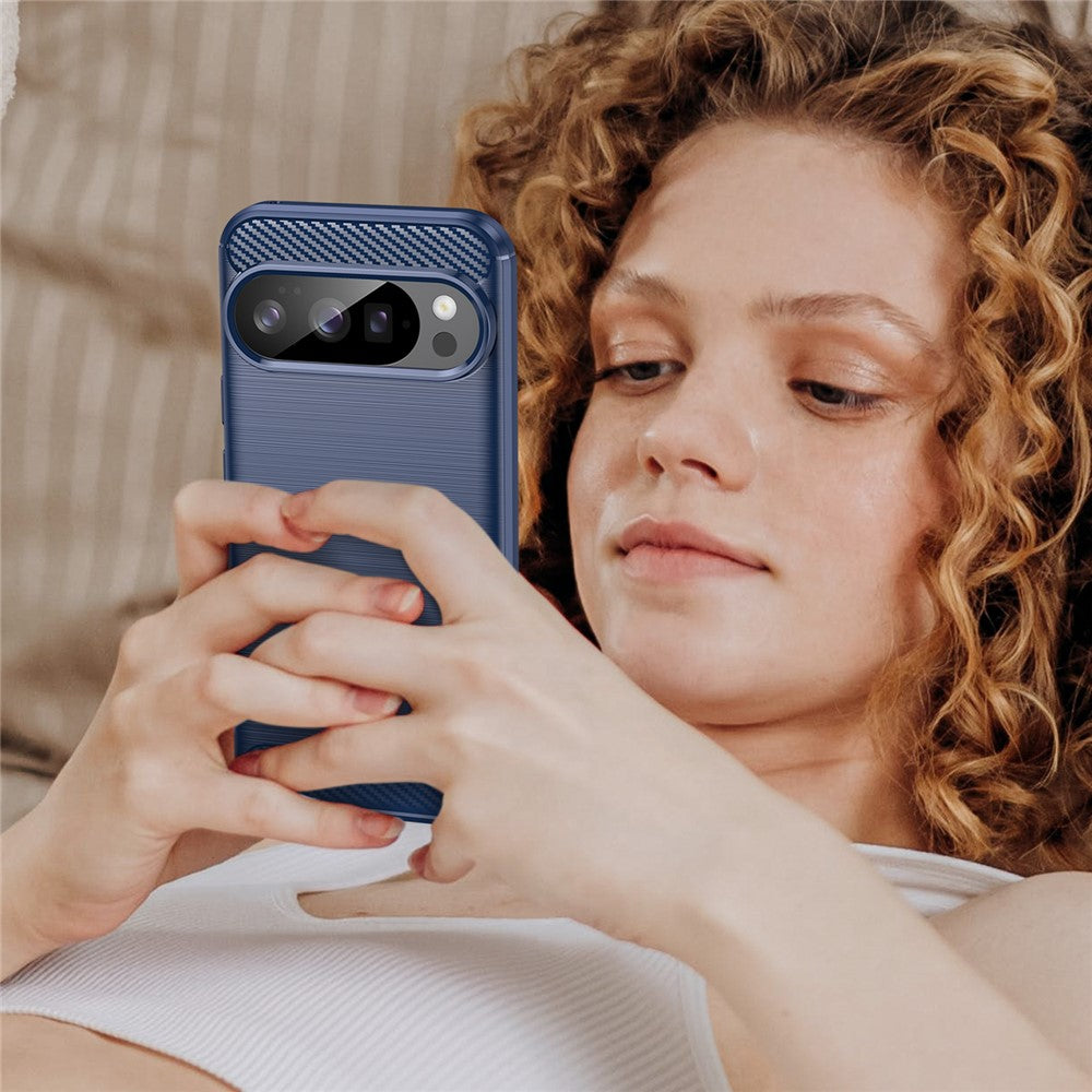 TPU Hülle für Google Pixel 10 | 10 PRO Carbon Fiber Skin Brushed Schutzcover