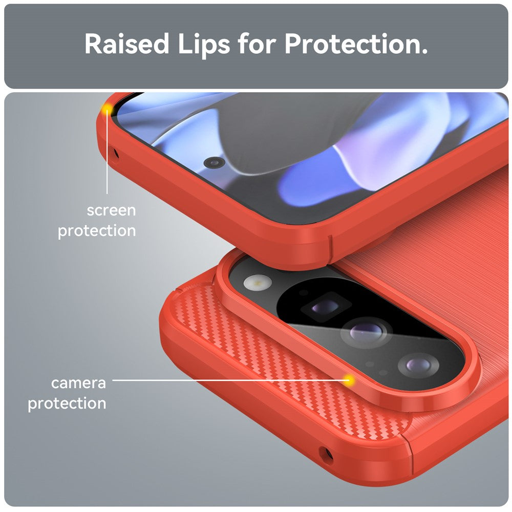 TPU Hülle für Google Pixel 10 | 10 PRO Carbon Fiber Skin Brushed Schutzcover