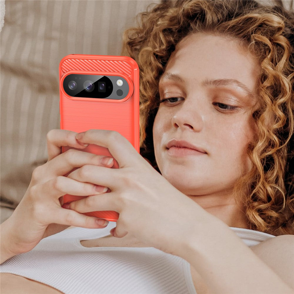 TPU Hülle für Google Pixel 10 | 10 PRO Carbon Fiber Skin Brushed Schutzcover