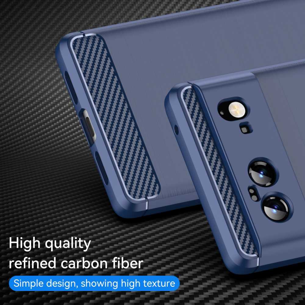 TPU Case für GOOGLE PIXEL 6 Carbon Fiber Skin Brushed Schutz Hülle Soft Cover