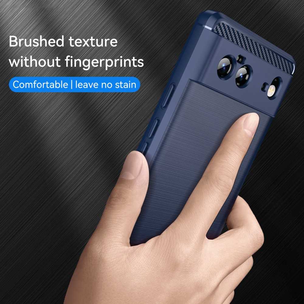TPU Case für GOOGLE PIXEL 6 Carbon Fiber Skin Brushed Schutz Hülle Soft Cover