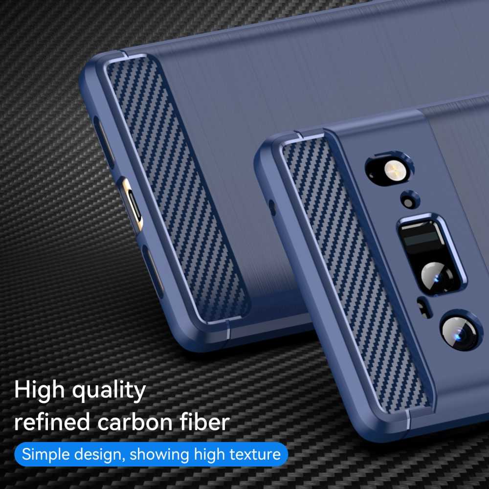TPU Case für GOOGLE PIXEL 6 PRO Carbon Fiber Skin Brushed Schutz Hülle Cover