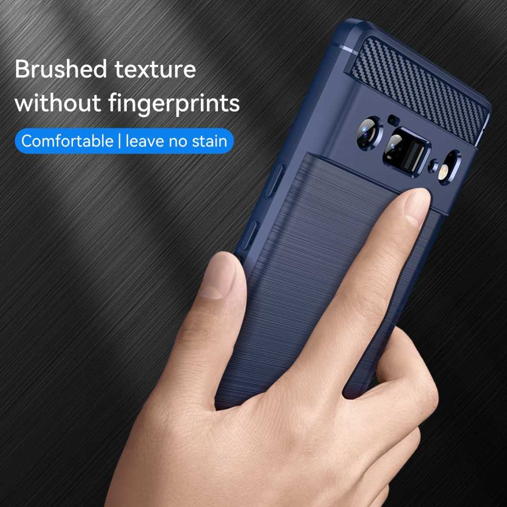 TPU Case für GOOGLE PIXEL 6 PRO Carbon Fiber Skin Brushed Schutz Hülle Cover
