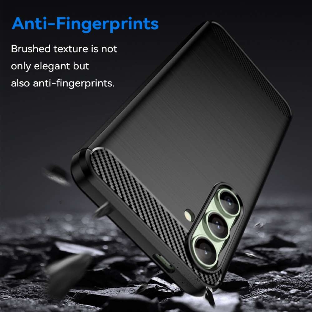 TPU Hülle für Samsung Galaxy S24 FE Carbon Fiber Skin Brushed Schutzcover Case