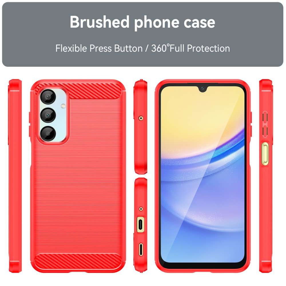 TPU Hülle für Samsung Galaxy A16 Carbon Fiber Skin Brushed Schutzcover Soft Case