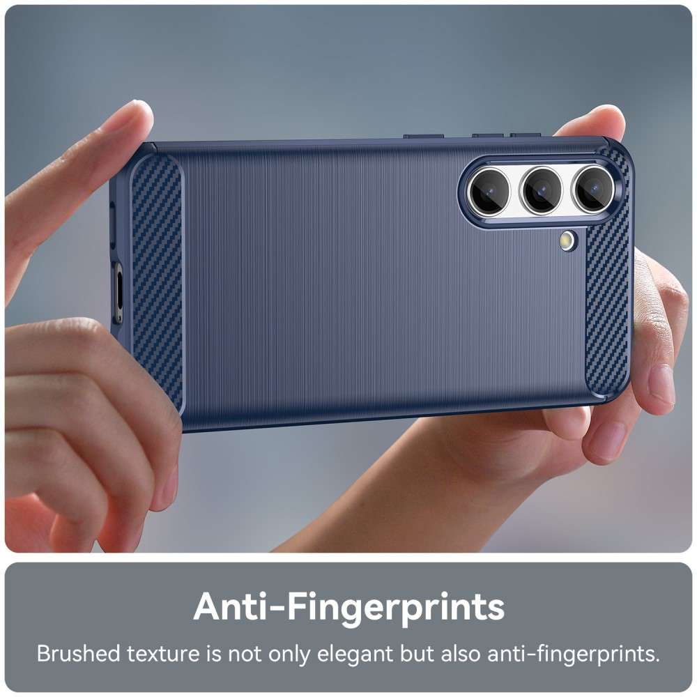 TPU Hülle für Samsung Galaxy S25 Carbon Fiber Skin Brushed Schutzcover Soft Case