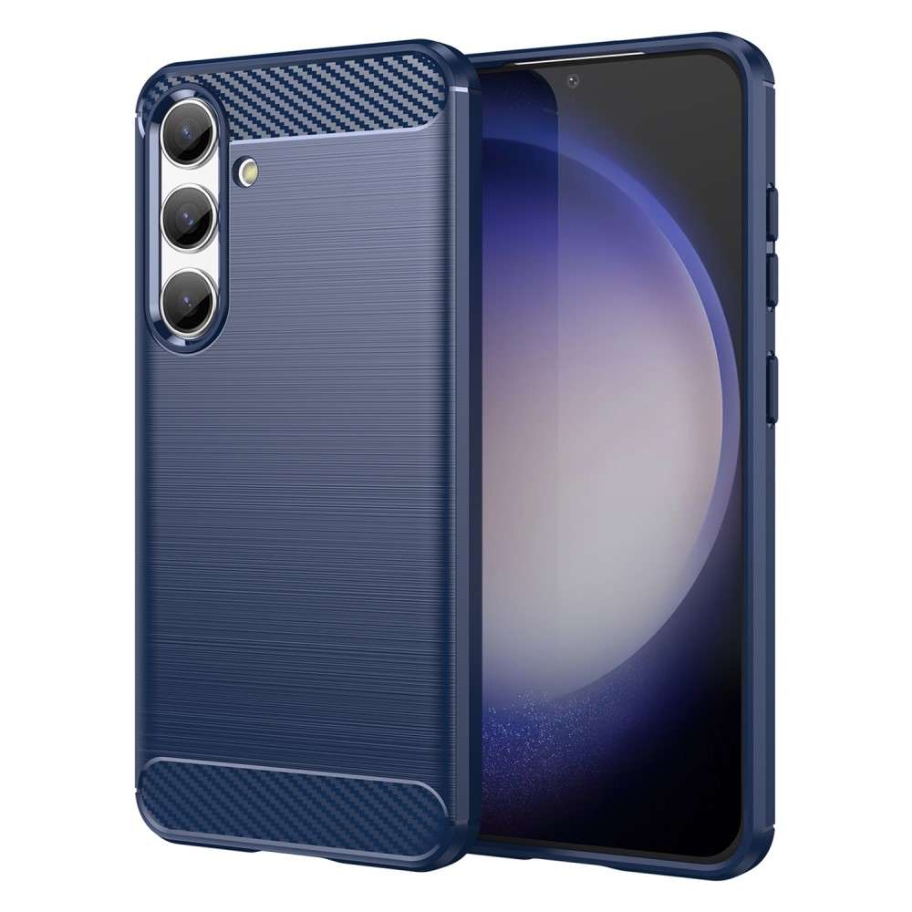 TPU Hülle für Samsung Galaxy S25 Carbon Fiber Skin Brushed Schutzcover Soft Case