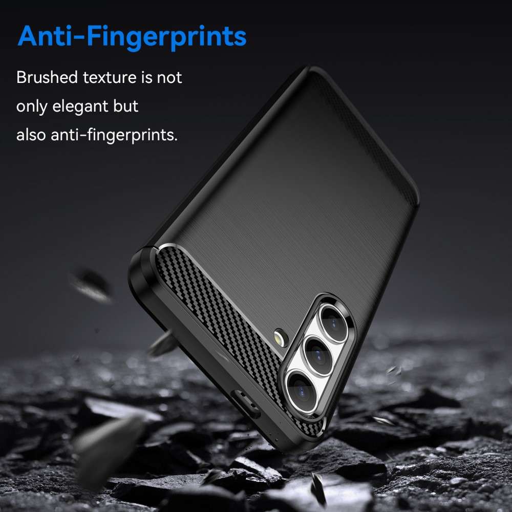 TPU Hülle für Samsung Galaxy S25 Carbon Fiber Skin Brushed Schutzcover Soft Case