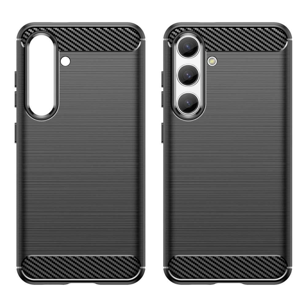 TPU Hülle für Samsung Galaxy S25 Carbon Fiber Skin Brushed Schutzcover Soft Case
