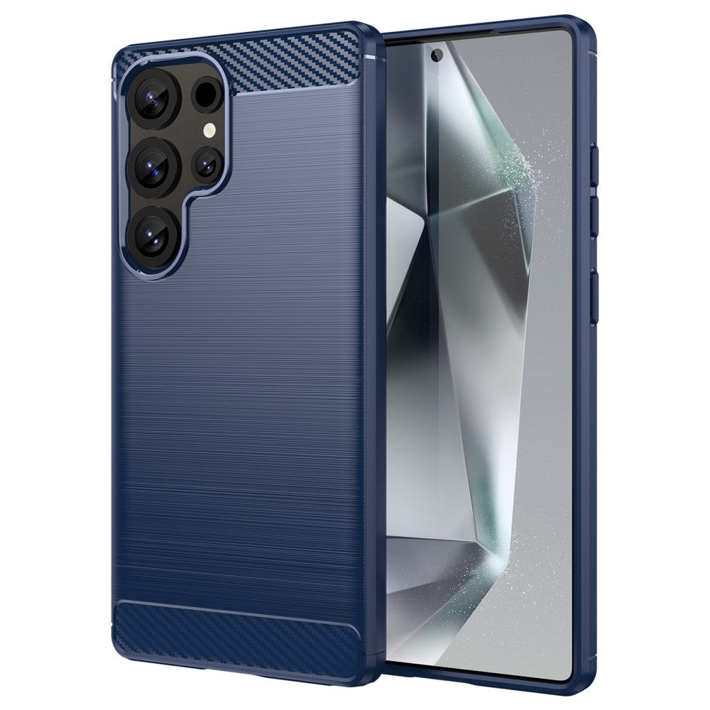 TPU Hülle für Samsung Galaxy S25 ULTRA Carbon Fiber Skin Brushed Schutzcover