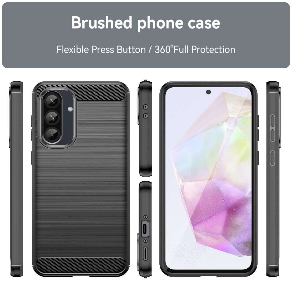 TPU Hülle für Samsung Galaxy A56 A36 Carbon Fiber Skin Brushed Schutzcover Case
