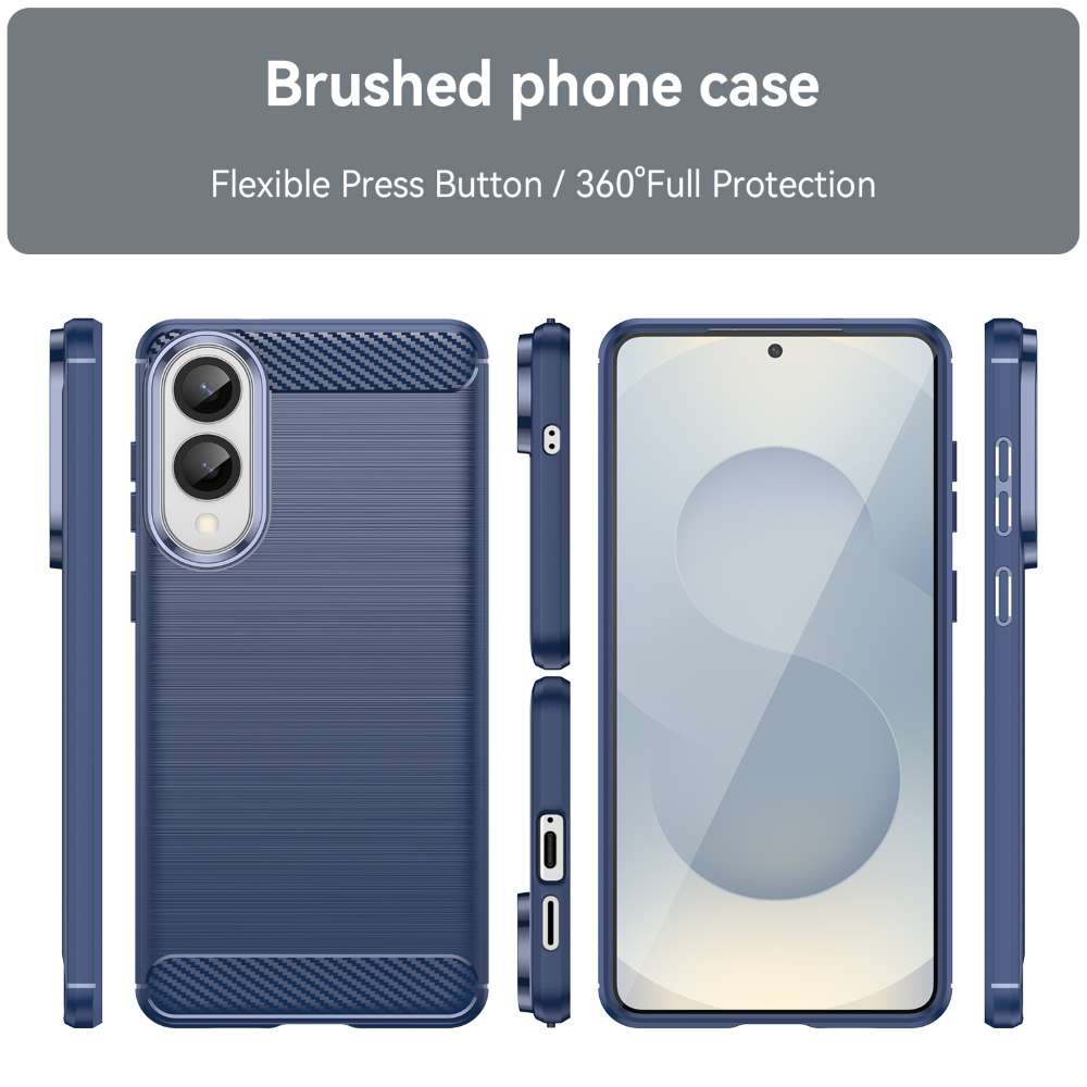 TPU Hülle für Samsung Galaxy S25 EDGE Carbon Fiber Skin Brushed Schutzcover Case