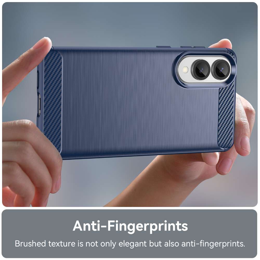 TPU Hülle für Samsung Galaxy S25 EDGE Carbon Fiber Skin Brushed Schutzcover Case